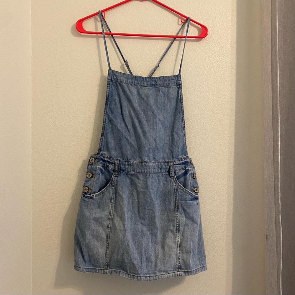 Free People overall mini skirt
